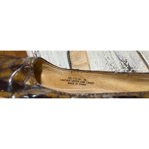 Alegria Felice Mary Jane Shoes Womens 6-6.5 Snake Patent Leather FEL-713-151 - Picture 8 of 10